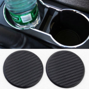 Dodge Neon 1995-2017 Carbon Fiber Cup Holder Inserts Coasters