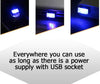 2 Piece Color Ultra USB Plug In Mini LED Car Interior Ambient Lighting Lamp Kit