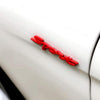 2 Piece Turbo Emblem Car Sticker Car Styling Side Fender Rear Window Trunk Door TURBO Badge Red/Chrome (CHROME)