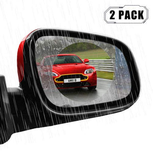 TRUE LINE Automotive 2 Piece Anti Fog Rainproof Coating Car Rear View Side Mirror Protective Film Rain Shield DIY Kit