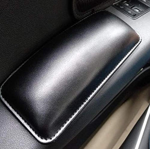 TRUE LINE Automotive Black Soft Leather Car Door Armrest Elbow Cushion Comfort Pillow