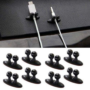 TRUE LINE Automotive Car 8 Piece Cord USB Cable Line Clip Holder Car Wire Organizer