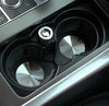 Dodge Caliber 2007-2012 Silver Aluminium Cup Holder Inserts Coasters