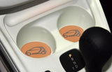 PU Leather Cup Holder Inserts Coasters for Subaru Impreza WRX 2008, 2009, 2010, 2011, 2012, 2013, 2014, 2015, 2016, 2017, 2018, 2019