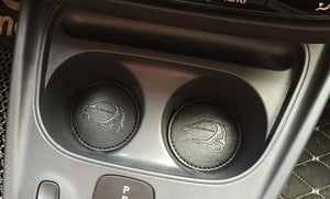Volkswagen Tiguan 2009-2019 PU Leather Cup Holder Instert Coasters
